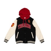 USC Trojans Men's Black Courtside Fleece Button Front Jacket